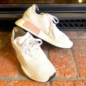 Adidas Womens NMD R1 EE5173 White Running Shoes Sneakers Size 7 EUC!